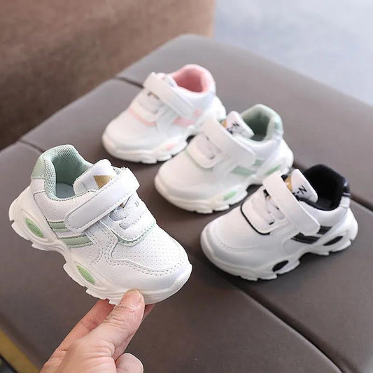 Baby Shoes Spring and Autumn 6 Months-3 Years Old Soft-soled Toddler Shoes Boys White Shoes Girls Sneakers Shoes