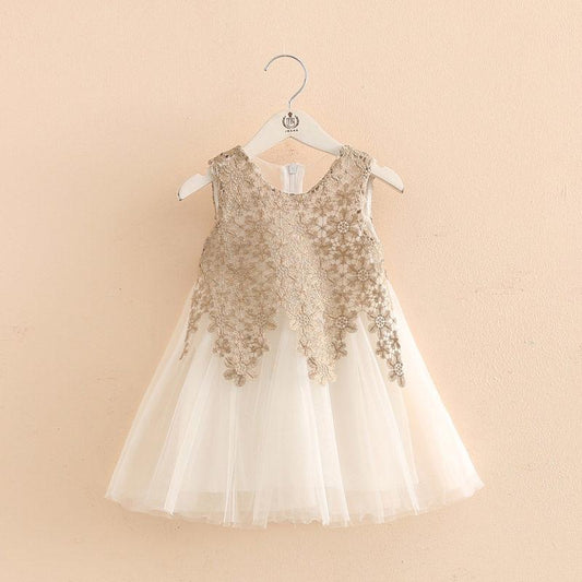 Baby Vest Gauze Skirt Girls Dress Party Dress Children's Clothing Children Stitching Dress Long Dress