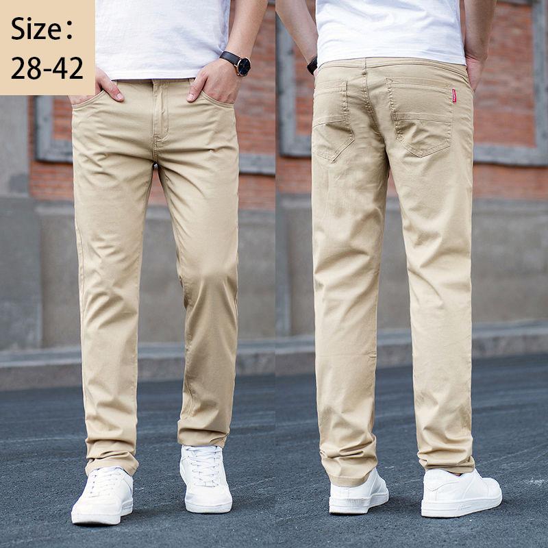 Summer Men's Thin Trousers Loose Trend Casual Pants Straight Straight Solid Color Trousers