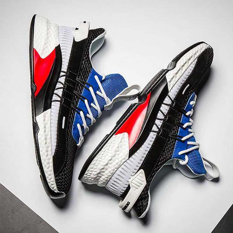 Size 39-44 Summer Men Sneakers Lightweight Breathable Basketball Running Shoes Student Deodorant Flying Woven Mesh Blade Shoes