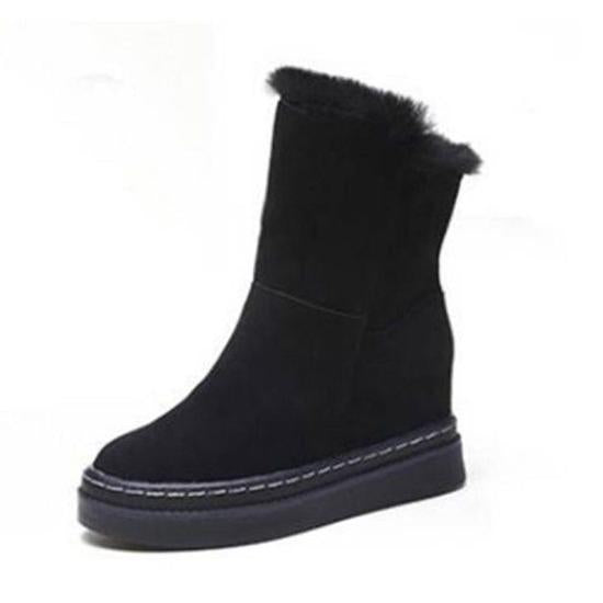 Women Snow Boots Winter Warm Fur Lined Casual Short Boots Winter Non-slip Martin Boots Size 35-40