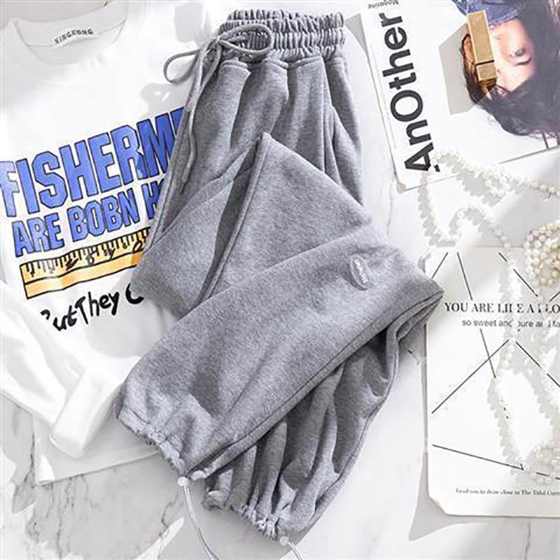 Fried Street American Loose Sports Sweatpants Women's Loose Casual Leggings Pants Summer Thin High Waist Thin Harem Pants