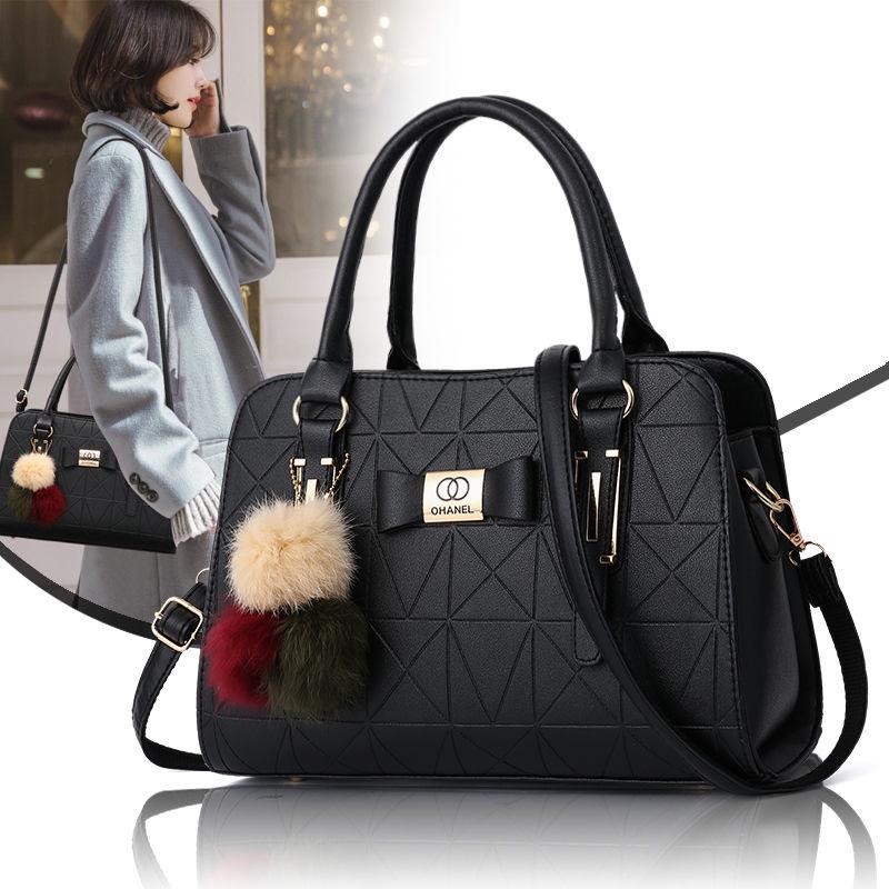 European and American style Shoulder Handbag Trendy wild Patent leather bag Big capacity Woman bag