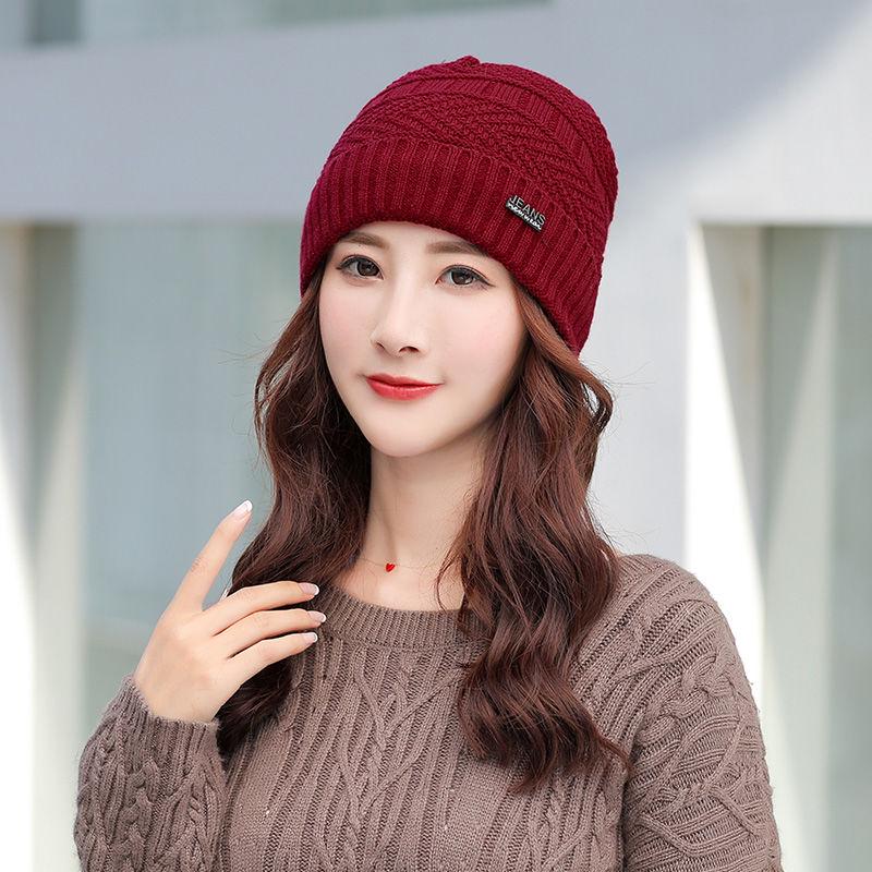 Cotton hat Trendy wild hat Windproof hat Winter Warm hat Thick hat Fashion Woman hat Plush