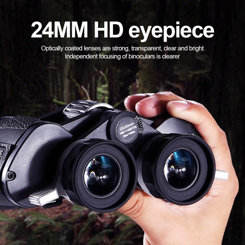 20X50 Binoculars Long Range HD Green Film Telescope Mobile Phone Camera Telescope for Hunting, Bird Watching, Concert Sports