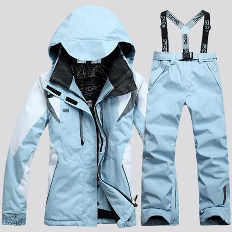 Men's and Women's Ski Suits Outdoor Windproof and Waterproof Two-piece Sportswear Wear-resistant Snowboard Suits