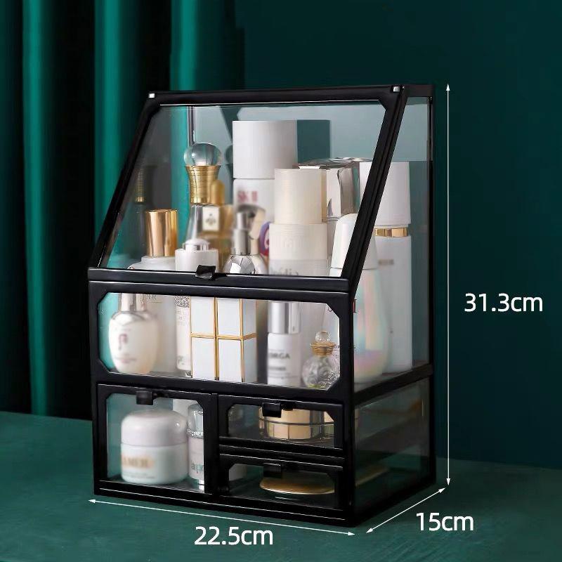 Cosmetic Storage Box Lipstick Acrylic Net Red Desktop Large Capacity Skin Care Dust-proof Brush Bucket Dressing Table Shelf