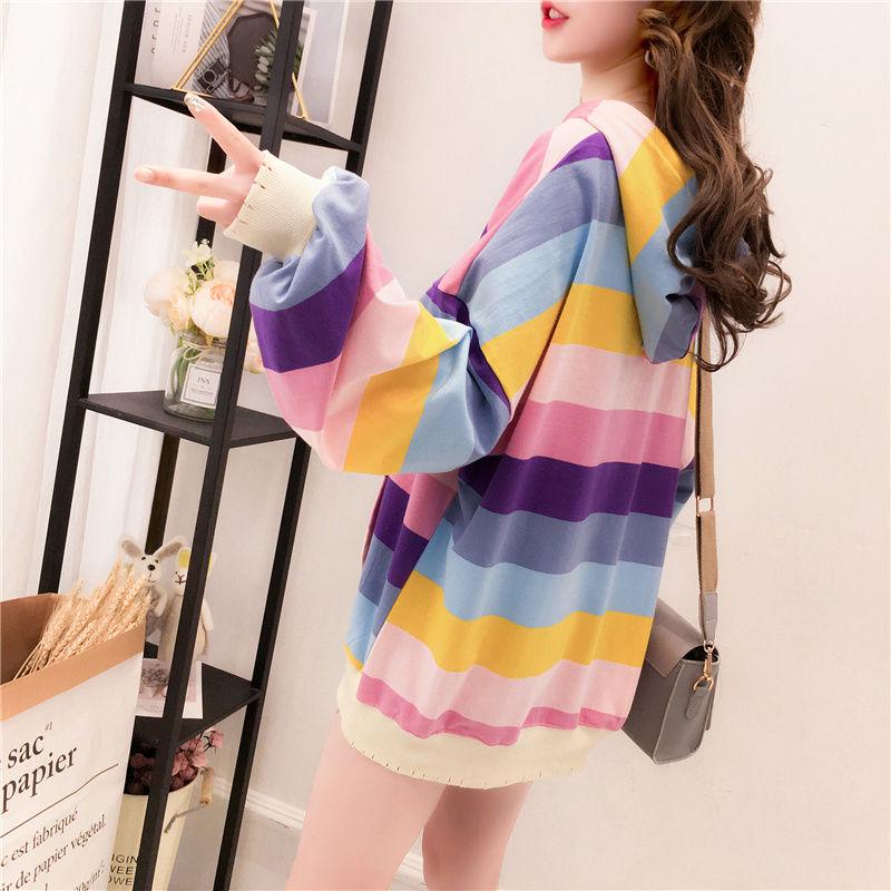 Large size long sleeve warm hooded Top Spring and autumn sweater cotton women Sweatshirt wild