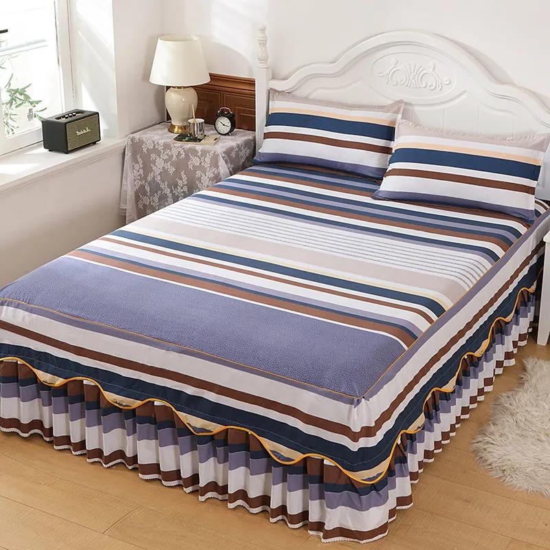 Bedroom Household Single-piece Sanding Bed Skirt Korean Version of One-piece Bed Skirt Bed Cover Simmons Protective Cover Can Not Afford The Ball