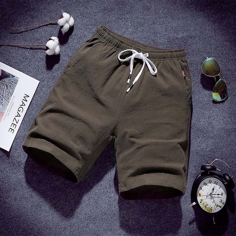 Shorts Men's Casual Five-point Pants Handsome Thin Loose Sports Beach Pants Summer Solid Color All-match Shorts