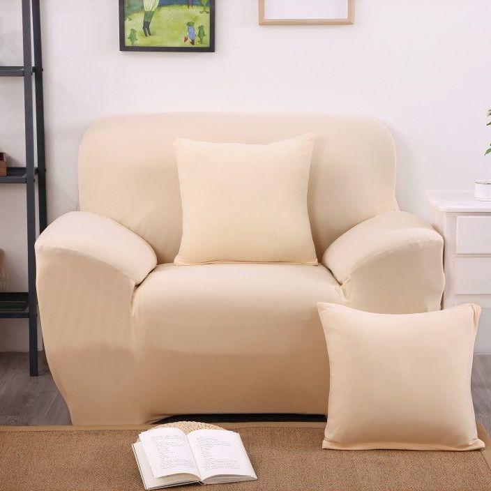 Solid Color Stretch Chair Slipcover Sofa Cover Furniture Protector Cover Stretchable Elastic Sofa Cover Armchair Covers for Living Room