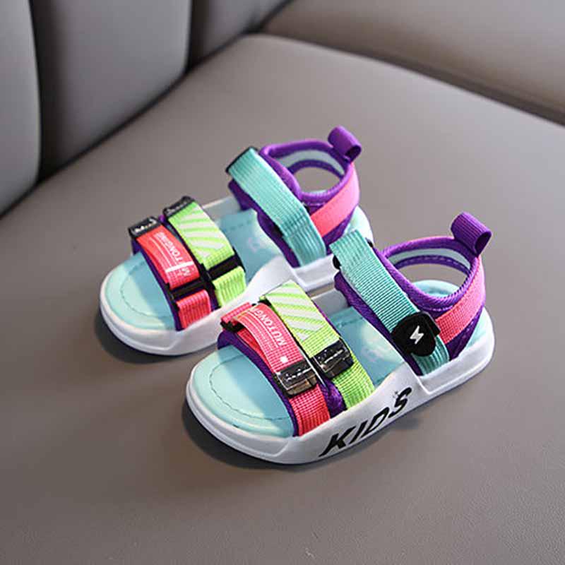 Size 21-30 Child Sneakers Beach Sandals Kids Canvas Breathable Shockproof Basketball Shoes Lightweight Running Shoes Comfortable Deodorant Skate Shoes