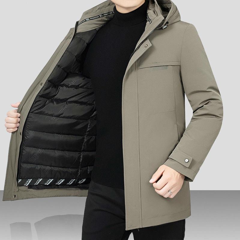 Winter Men's Middle-aged Down Padded Jacket Casual Thickened Cold-proof Clothes Handsome Slim Padded Jacket