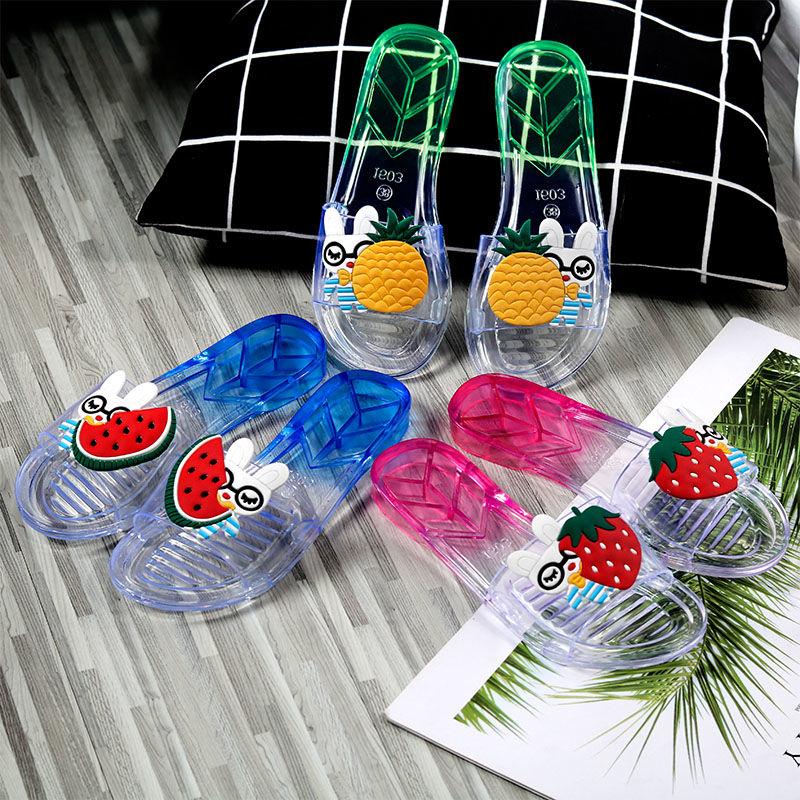 New Summer Fruit Ladies Slipper Crystal Shoes Non-slip Beach Shoes Flat with Casual