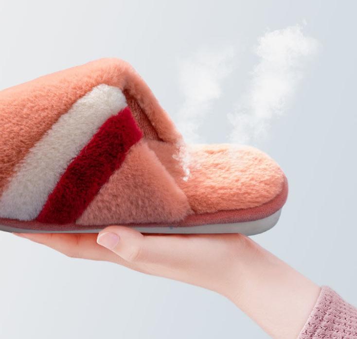 Autumn and Winter Pure Cotton Slippers Indoor Non-slip Soft-soled Shoes Warm Simple Plush Cotton Shoes