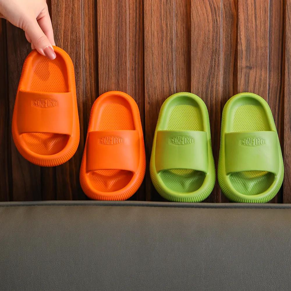 Slippers for Boy and Girl Home Shoes Summer Toddler Flip Flops Soft Bottom House Indoor Slippers Beach Love Kids Shoes Family Style