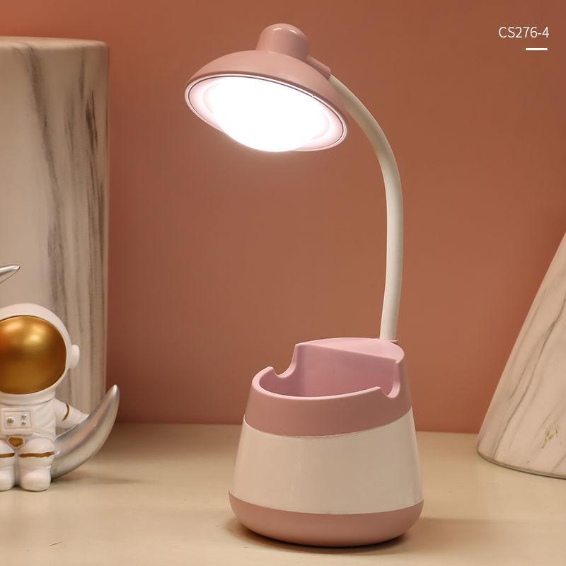 LED Desk Lamp Learning Lamp Eye Protection Lamp Dormitory USB Rechargeable Plug-in UFO Style Bedroom Bedside Lamp Night Light