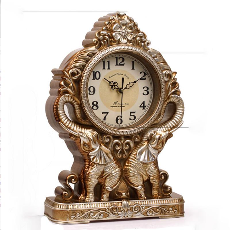 European Style Creative Clock Home Living Room Desk Clock Fashion Mute Bedroom Desk Clock Pendulum Quartz Clock