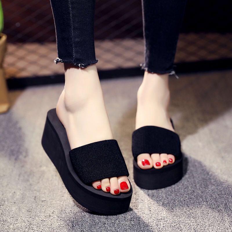 Plus Size 35-40 Summer Women Solid Color Shoes Beach Casual Sandals Women Summer Flip Flop Sandals