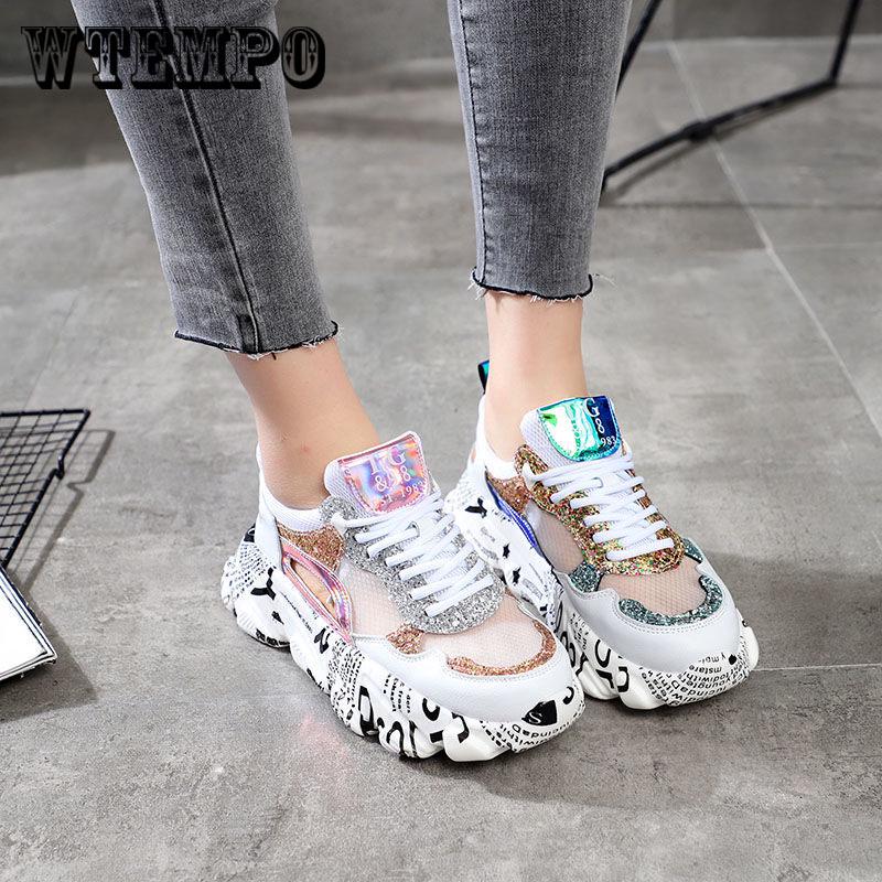 Fashion Women Sneakers Female Shoes Woman Chunky Sneakers Women Mesh Ladies Dad Wedge Sneakers