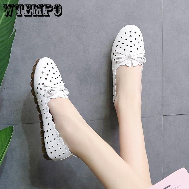 Flat-bottom Student Casual Single Shoes One-legged Lazy Shoes White Nurse Shoes