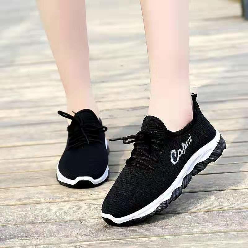 Summer Net Shoes Women's Fashion Sports Shoes Breathable Non-slip Hiking Shoes Lace-up Leisure Walking Shoes