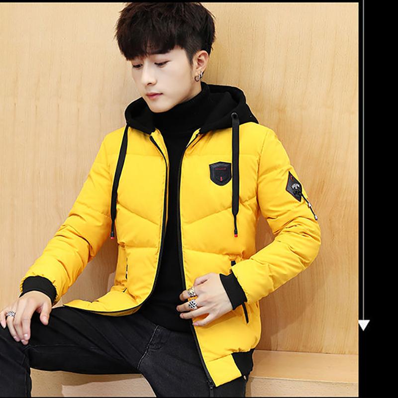 Winter Warm Men's Jacket Fashion Trend Men's Cotton-padded Jacket Plus Velvet Thick Men's Parker Clothing