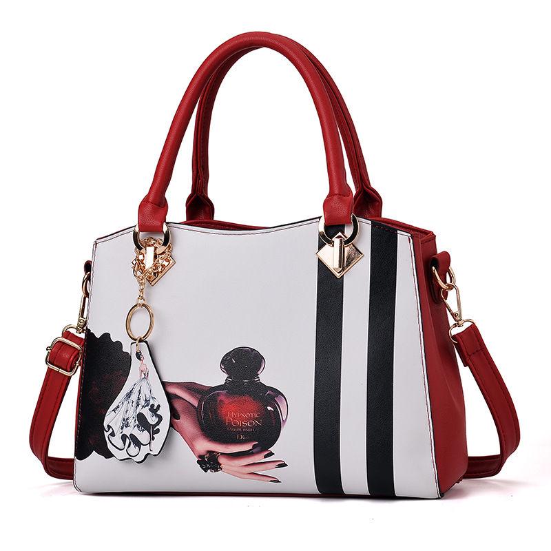 European and American style Shoulder Handbag Trendy wild Woman bag Patent leather bag Big capacity