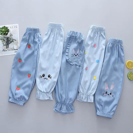 Girls' Trousers Summer Baby Mosquito Pants Small and Medium-sized Children’s Clothing Leggings Children’s Summer Bloomers Trousers Thin and Loose