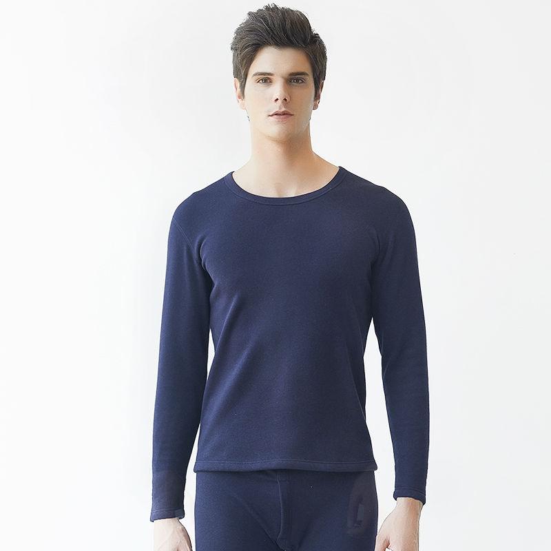 Men Winter Autumn Plus Velvet Thicken Thermal Underwear Tight Suit High Elasticity Wearable Comfortable Versatile Soft Lining O-neck Male Long Sleeve