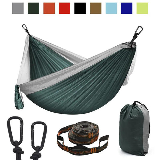 Single Double Hammock Outdoor Sleeping Adult Swing Parachute Cloth Portable Camping Supplies Outdoor Camping Hammock