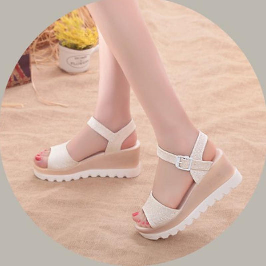 Women Sandals Women Soft Leather Casual Open Toe Girls Student Shoes Flats