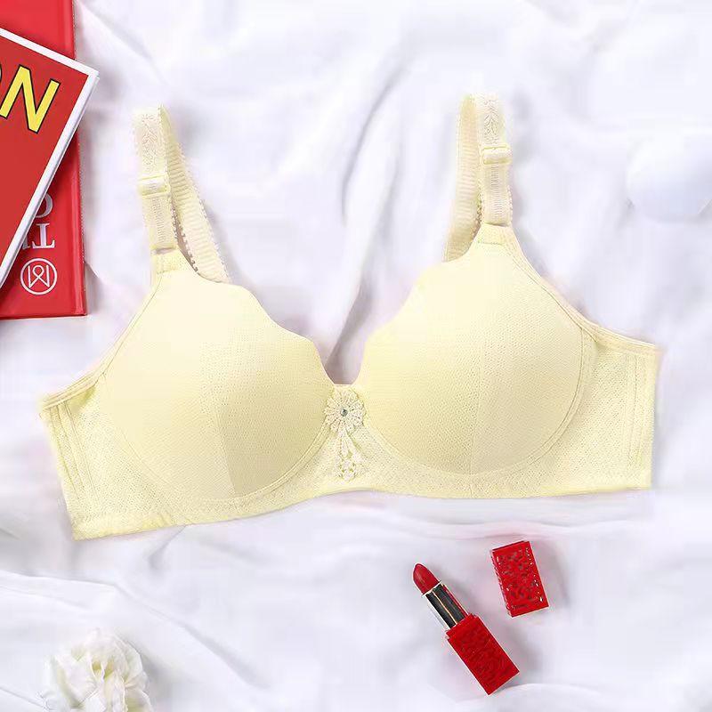 Thin Section Beautiful Back Large Size No Steel Ring Anti-sagging Gathered Light and Thin Seamless Breathable Women's Underwear Bra