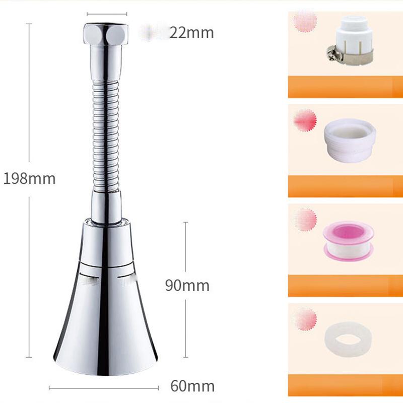 Faucet Extender Kitchen Shower Nozzle Pressurized Anti-splash Spout Universal Extender Tap Water Filter