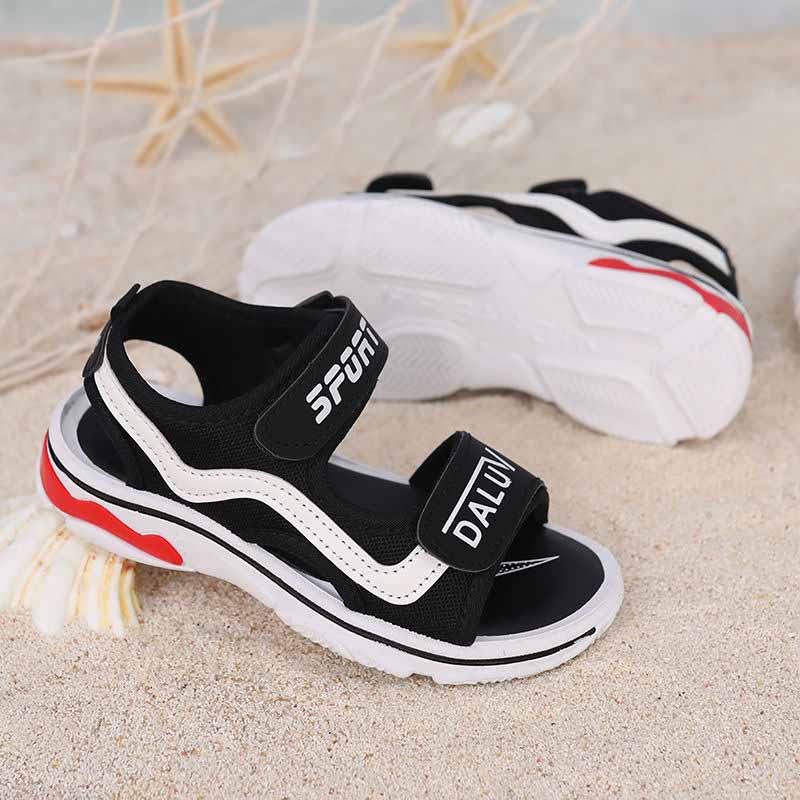 Size 26-37 Child Sneakers Beach Sandals Parents Kids Black Canvas Basketball Shoes Lightweight Running Shoes Comfortable Deodorant Skate Shoes