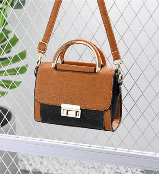 Crossbody Bag Women Red Leather Buckle Anti-theft Waterproof Large Capacity Shoulder Bag HandBag