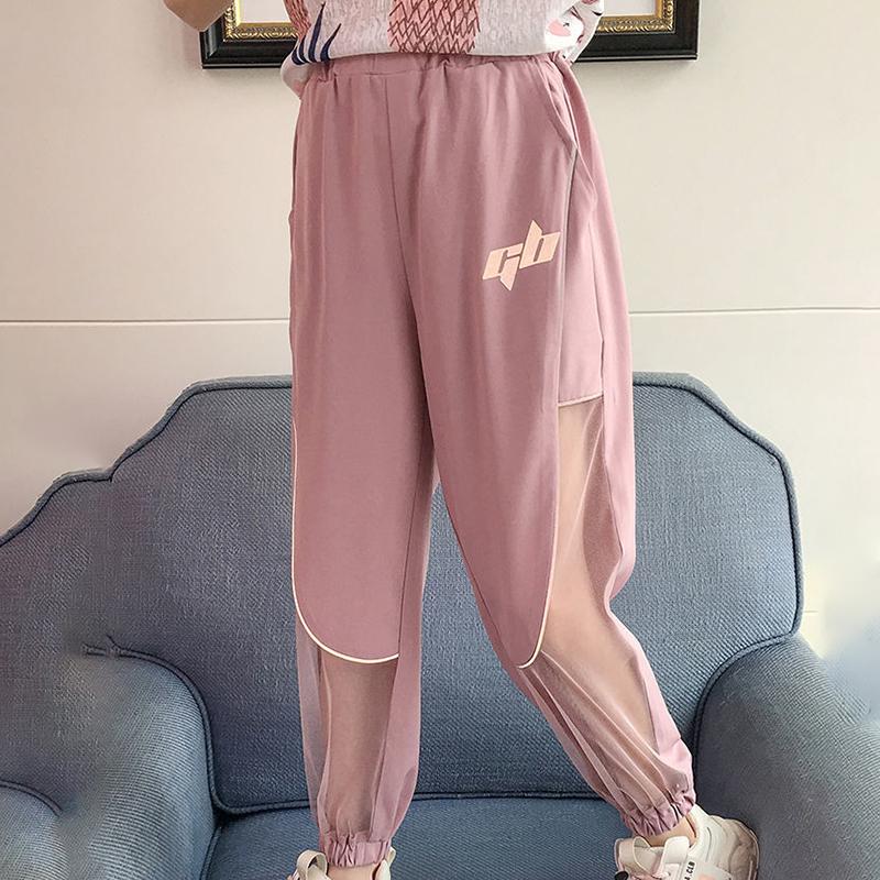 Girls' Mosquito Pants Summer Clothes Korean Fashion Style Loose Thin Summer Trousers for Big Kids