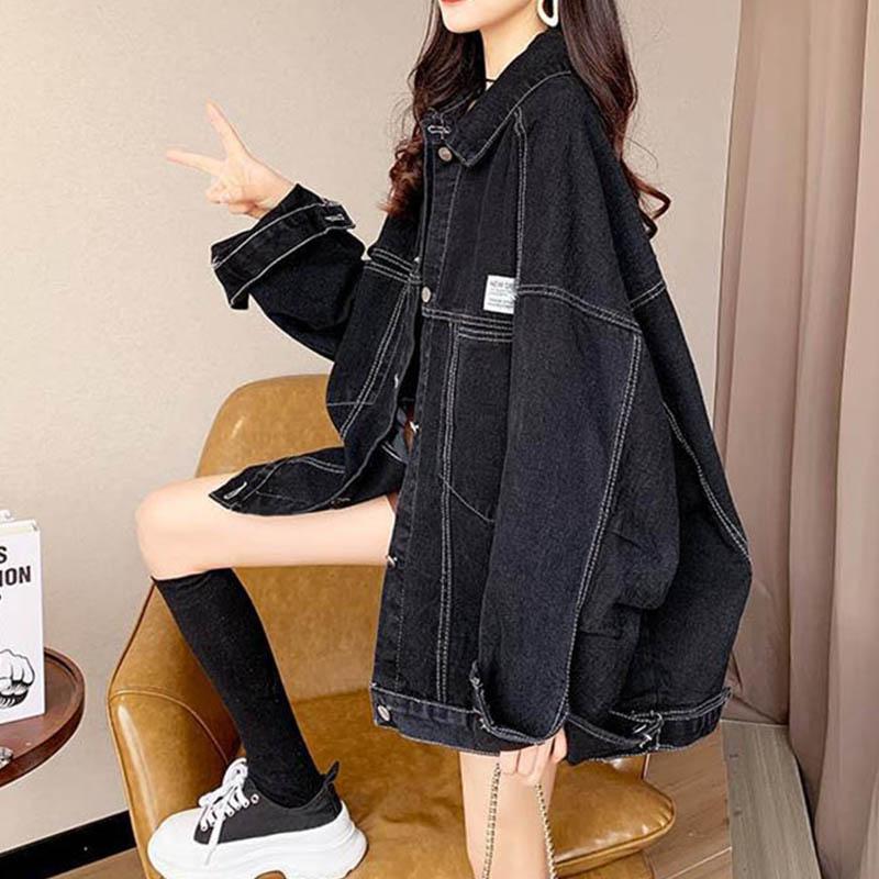 Spring and Autumn Retro Denim Short Jacket Female Fried Street Casual Jacket