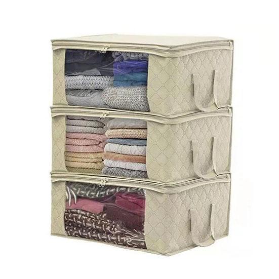 Non-woven Storage Box Home Quilt Bag Foldable Storage Bag Wardrobe Clothes Sorting Box Dust-proof Moisture-proof Storage Box