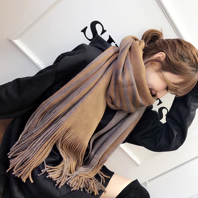 Women Scarf Warm Winter Cashmere Scarves Neck Shawls for Lady Female Foulard Pashmina Bandana