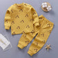 Children's Cotton Home Pajamas Set Spring and Autumn Clothes Pajamas Girls Boys Baby Breathable Comfortable Soft Suit