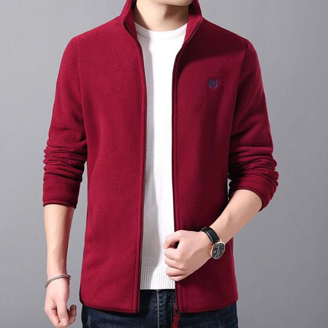 Autumn and Winter Men's Jacket Thin Outdoor Cardigan Casual Loose Large Size Middle-aged and Elderly Jacket Men's Clothing