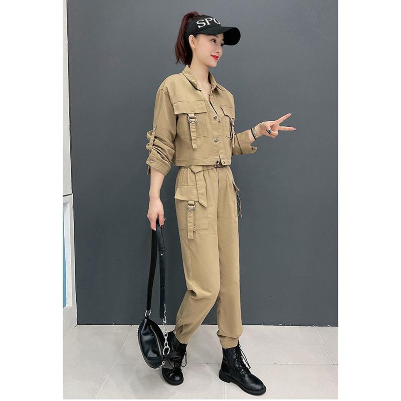 Workwear Suit Women Spring  Autumn Casual Fashion Professional Two-piece Trousers