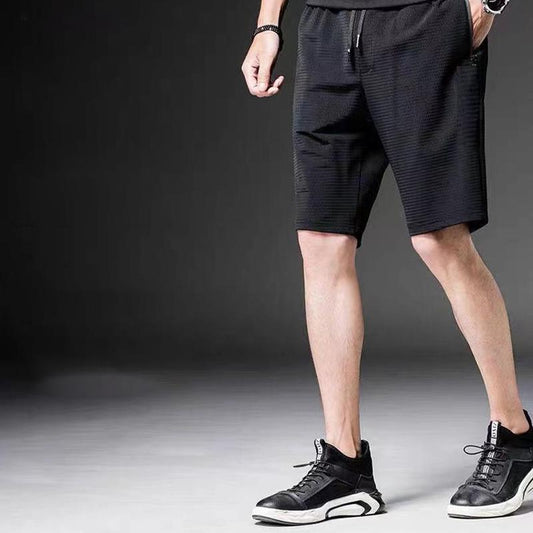 Summer Casual Shorts Loose Middle-aged and Elderly Five-point Pants Work Pants Men's Sports Pants Ice Silk Casual Shorts