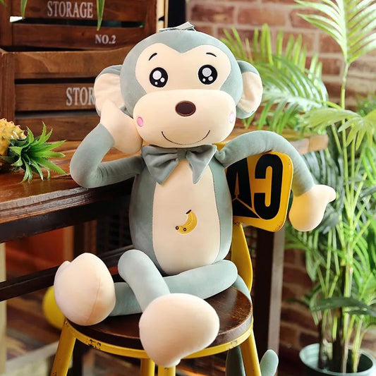 Lovely Monkey Plush Toy Bed Soft Doll Pillow Children Comforting Doll Pillow Kids Cute Birthday Gift