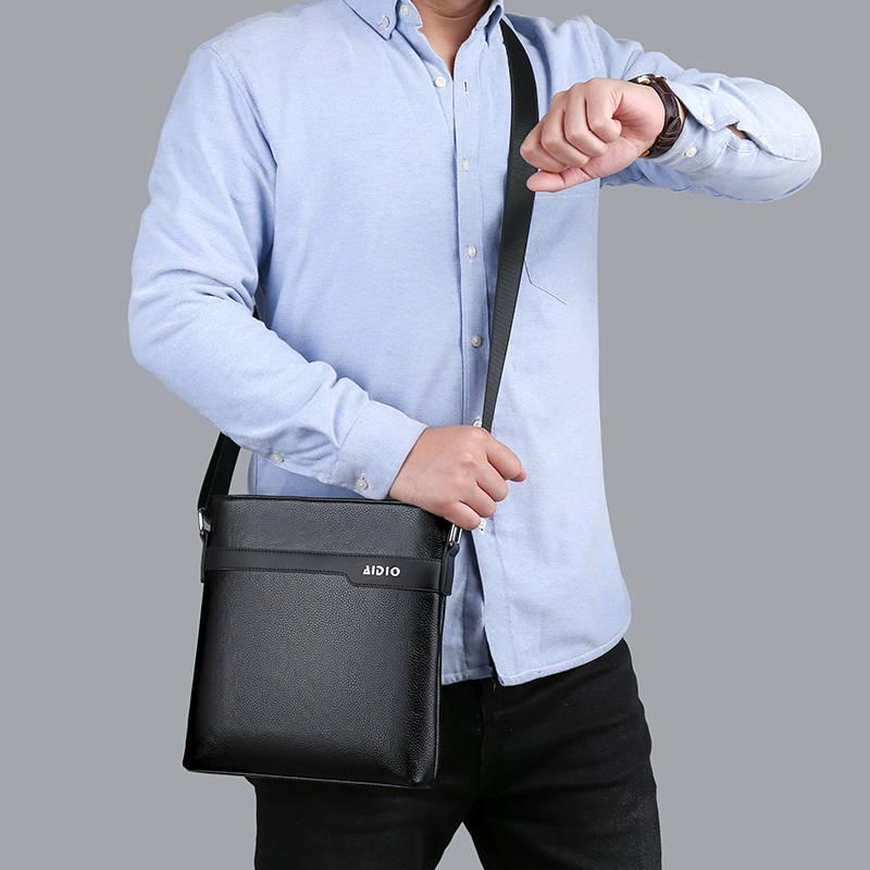 Men's Genuine Leather Briefcase Bag Men Shoulder Bag Computer Top-handle Bags Crossbody Laptop