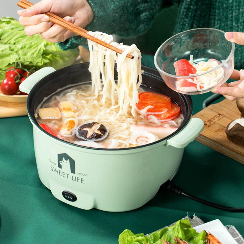 Non-stick Multifunctional Electric Heating Pot Student Dormitory Mini Electric Wok Household Integrated Electric Cooker