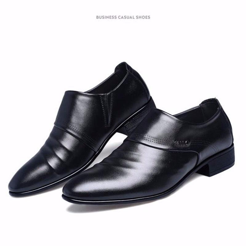 Men Dress Shoes Men Classic British Luxury Style Fashion Men Formal Office Wedding Leather Shoes