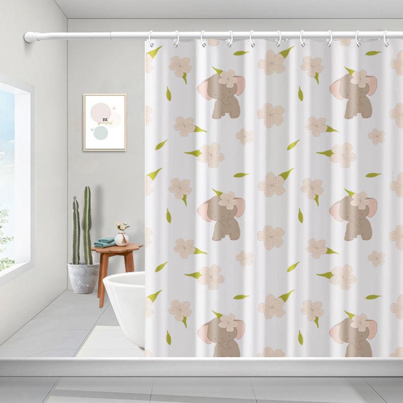 The Bathroom Shower Curtain Separates Wet and Dry Without Sticking To The Body, Waterproof and Mildew-proof Bathroom Shower Curtain