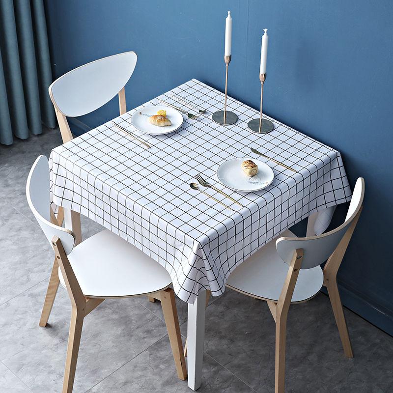 Nordic Table Cloth Waterproof, Oil-proof and Scald-proof Disposable Rectangular Pvc Coffee Table Cloth Table Mat Cloth Desk Table Cloth